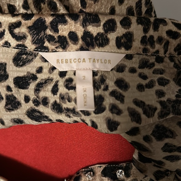 Rebecca Taylor Silk Leopard Print Dress, Size 2 - Picture 4 of 4